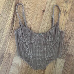 White Fox No Shade Corduroy Bustier